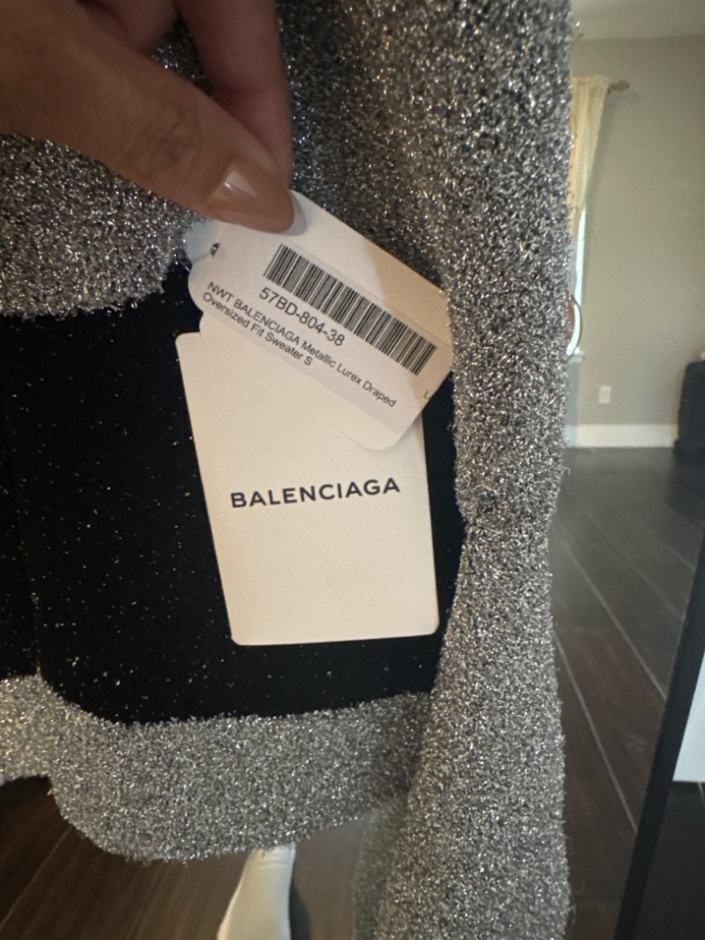 Balenciaga Metalic oversized sweater